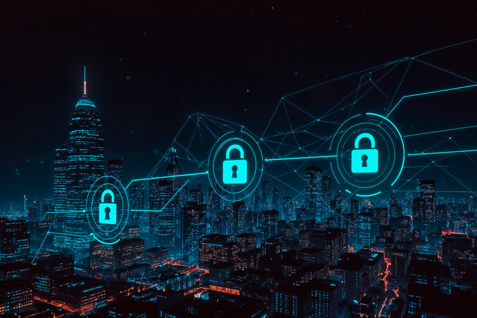 service-1 cybersecurity futuristic city